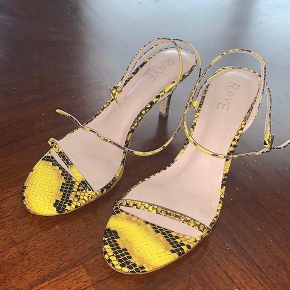 RAYE Shoes - RAYE snake print heels with adjustable straps
